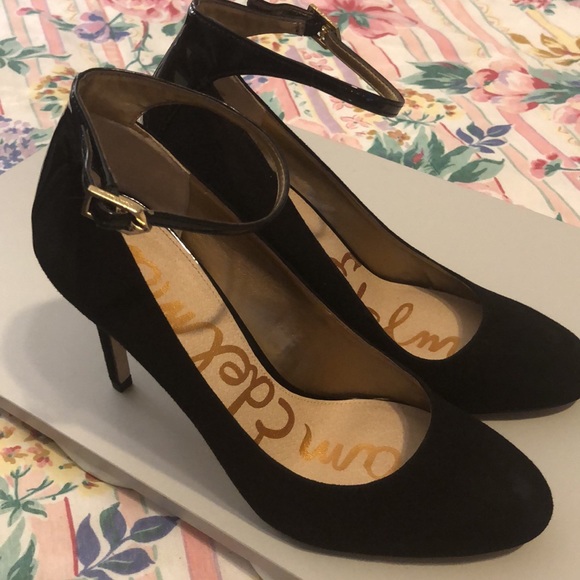 Sam Edelman BlackSuede/Patent Heels - Picture 8 of 15